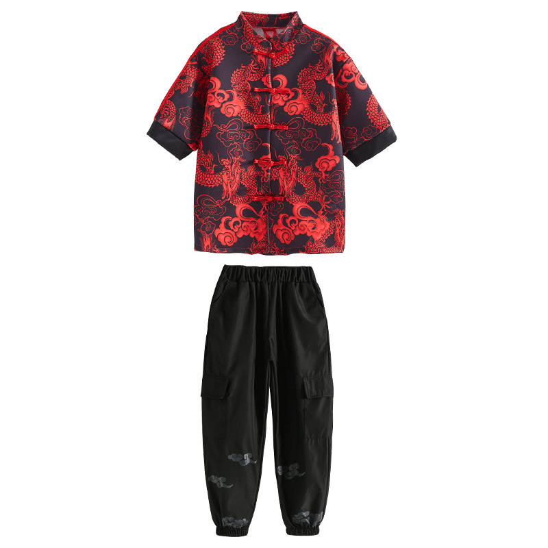 节日男童唐装走秀班服汉服