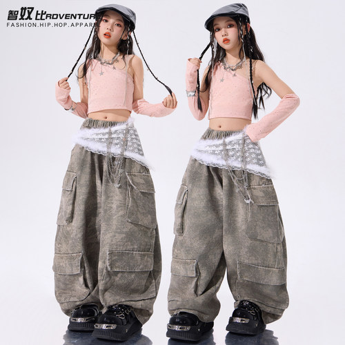 爵士舞女童服装少儿练功服