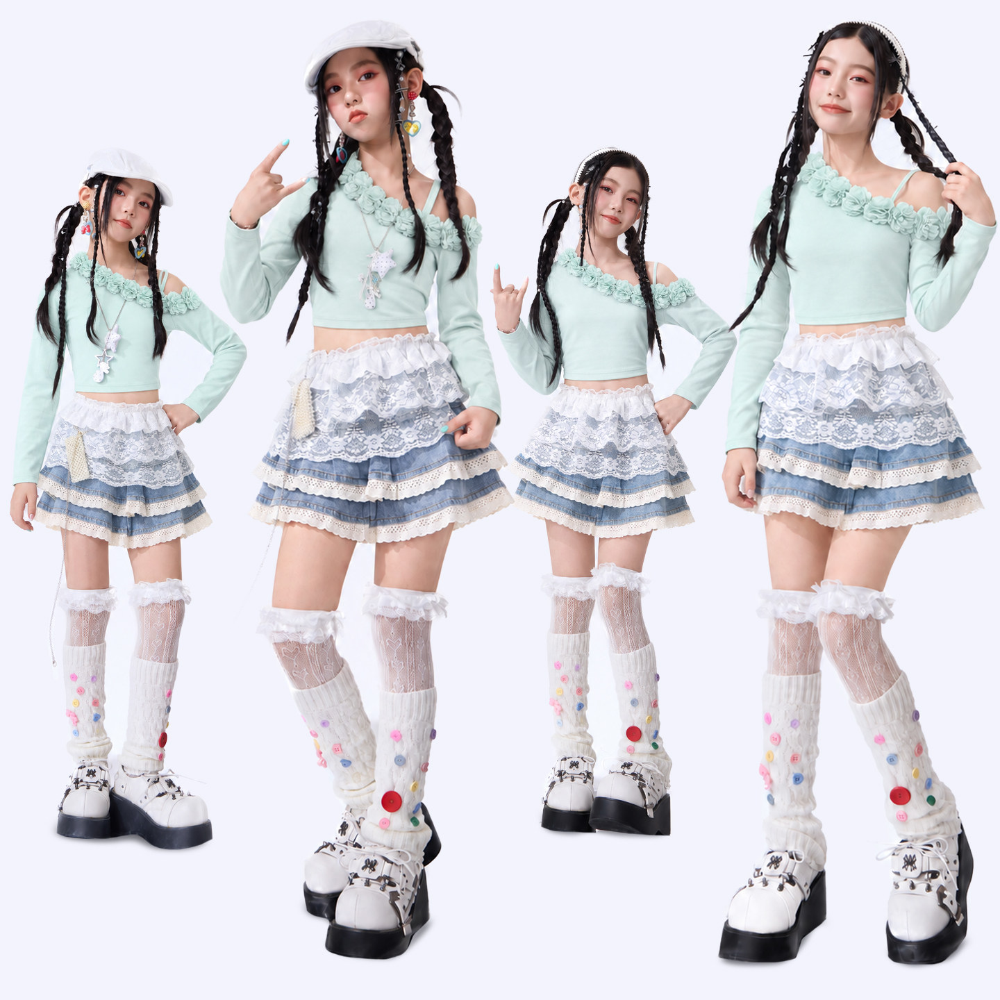 女孩爵士舞街舞演出服少儿嘻哈