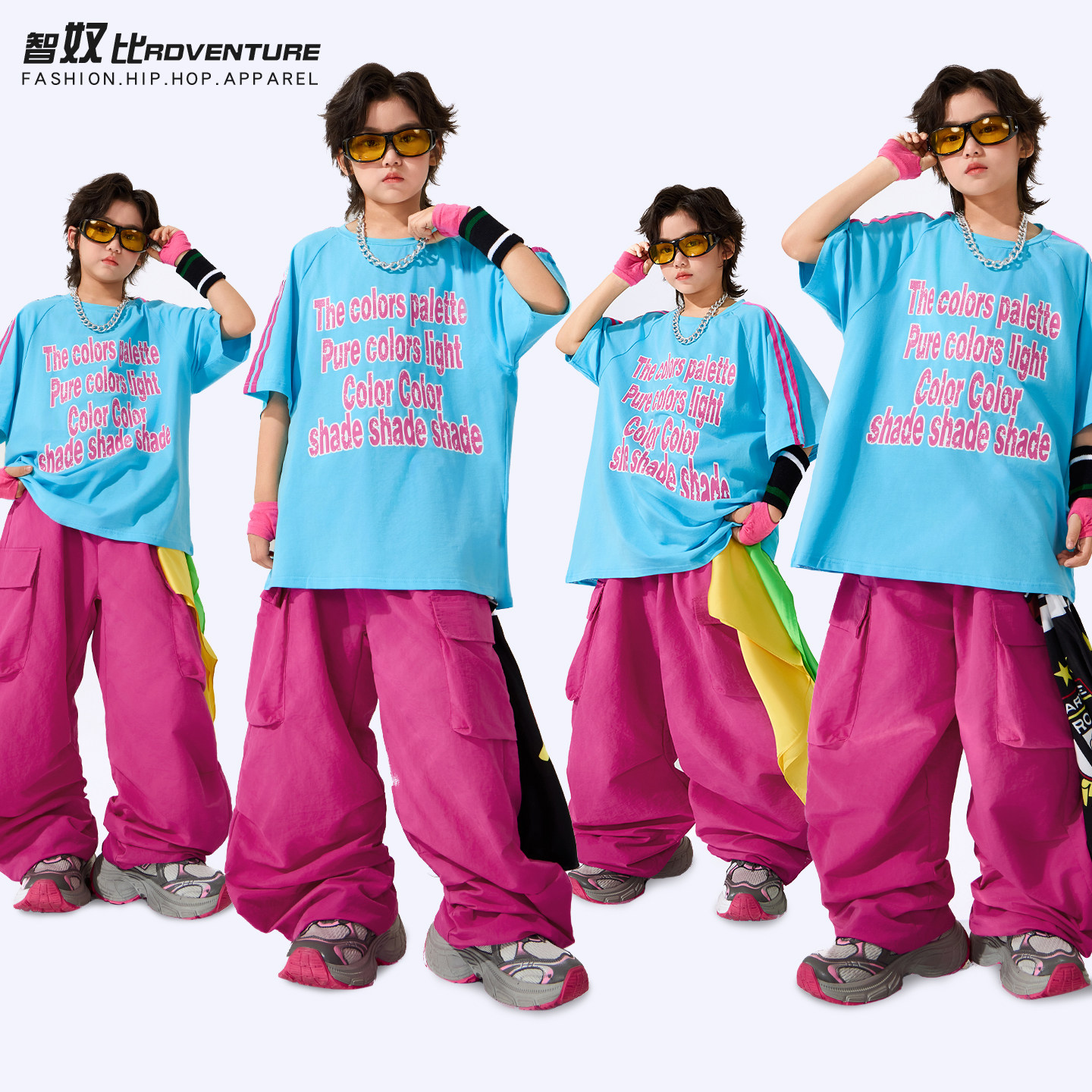 街舞儿童潮服套装hiphop走秀男童