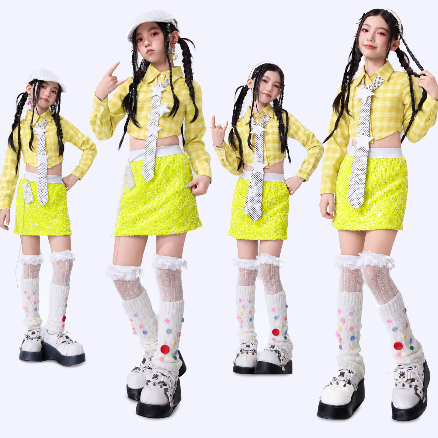 爵士舞女中大童服装女团jazz街舞