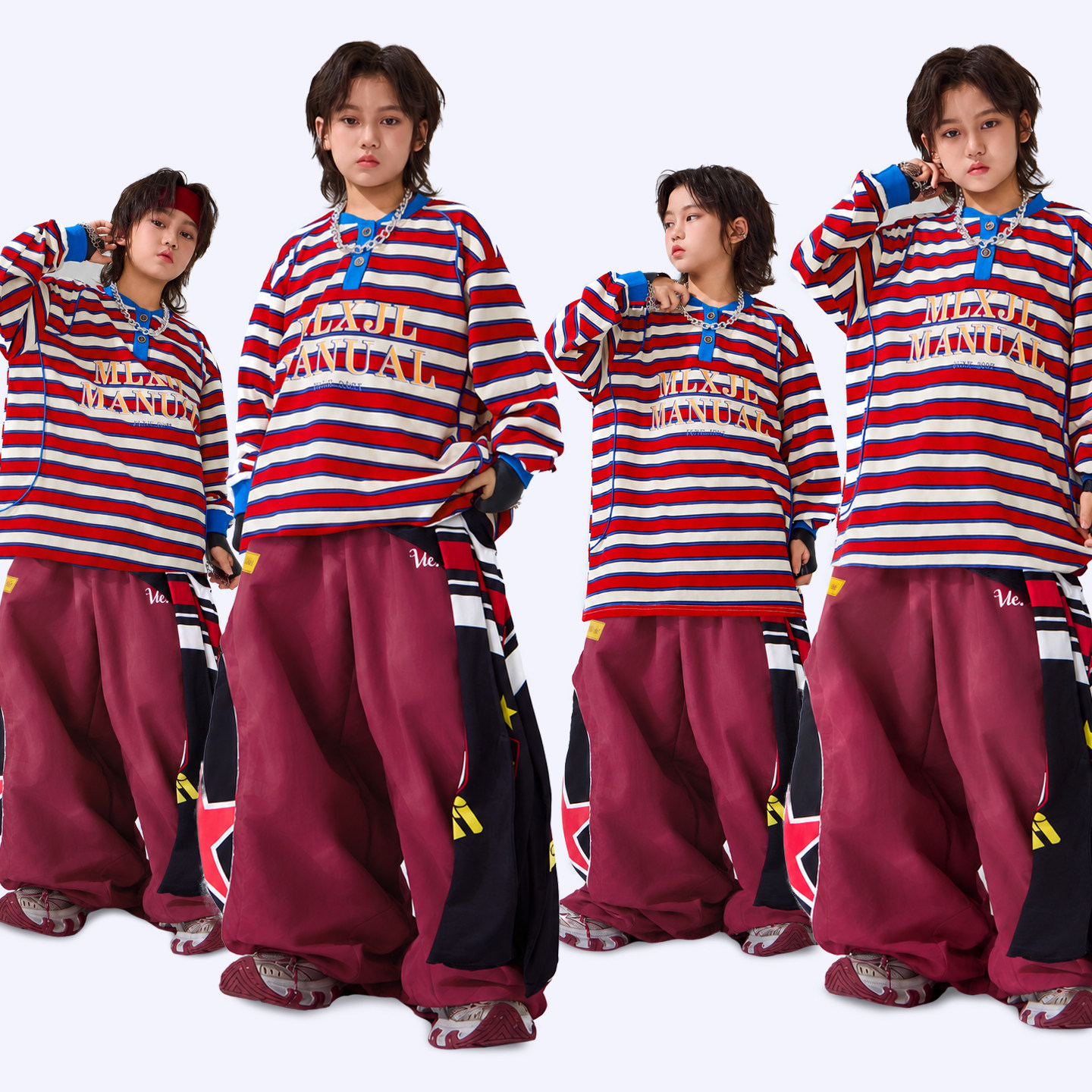 儿童街舞服装套装穿搭女童
