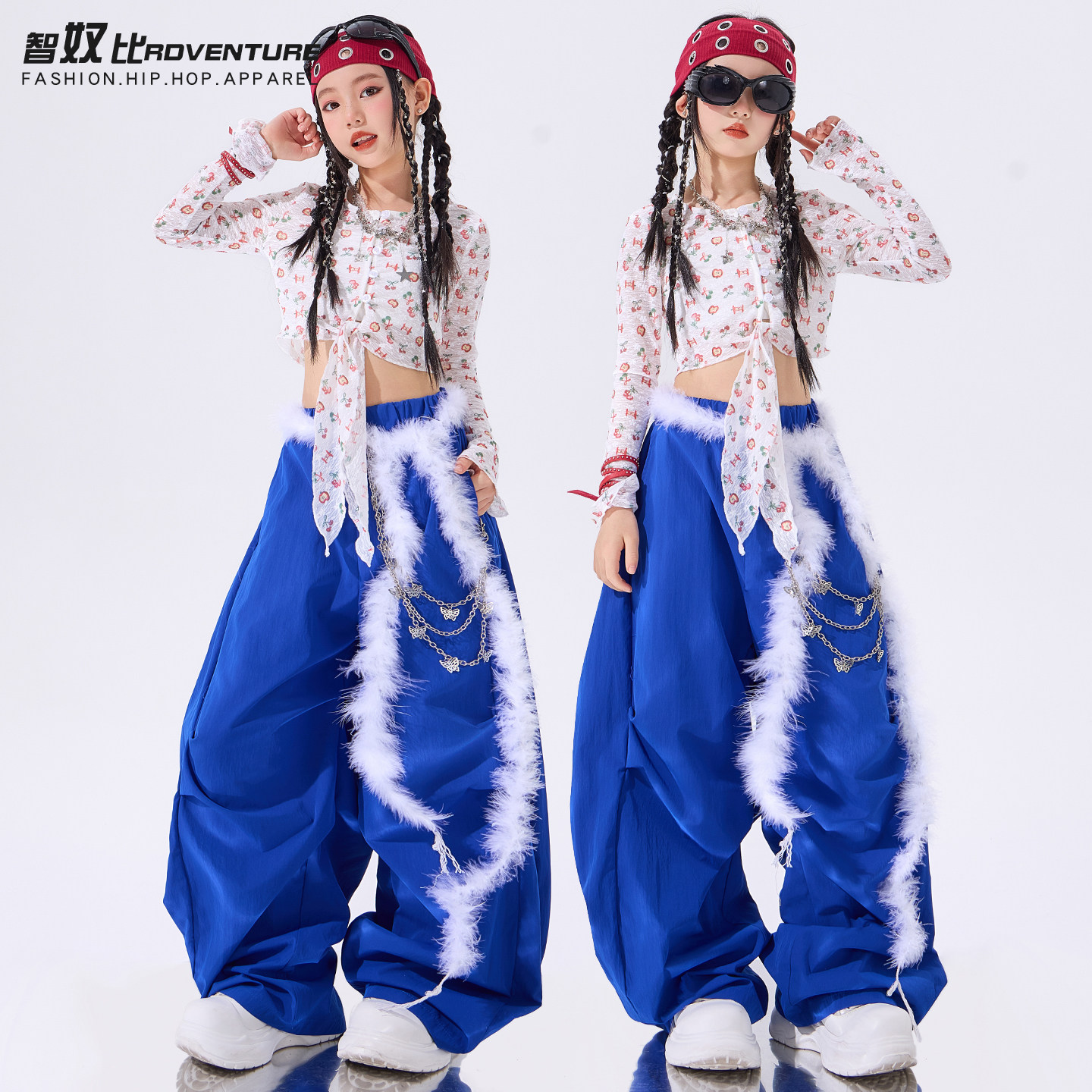 爵士舞女童服装儿童演出服时髦