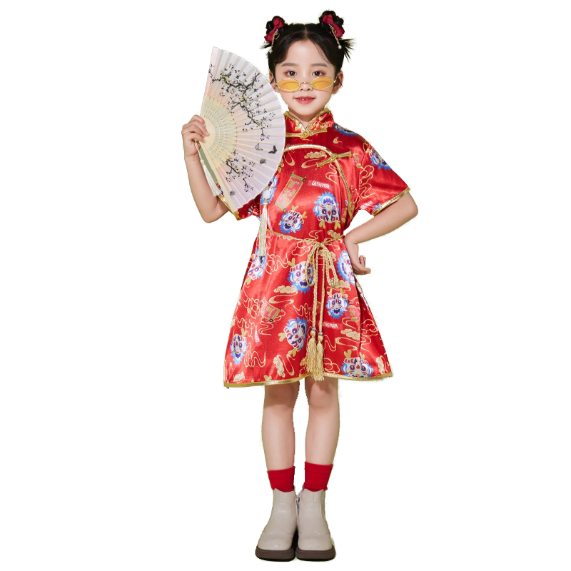 旗袍六一演出服智奴比旗袍幼儿园