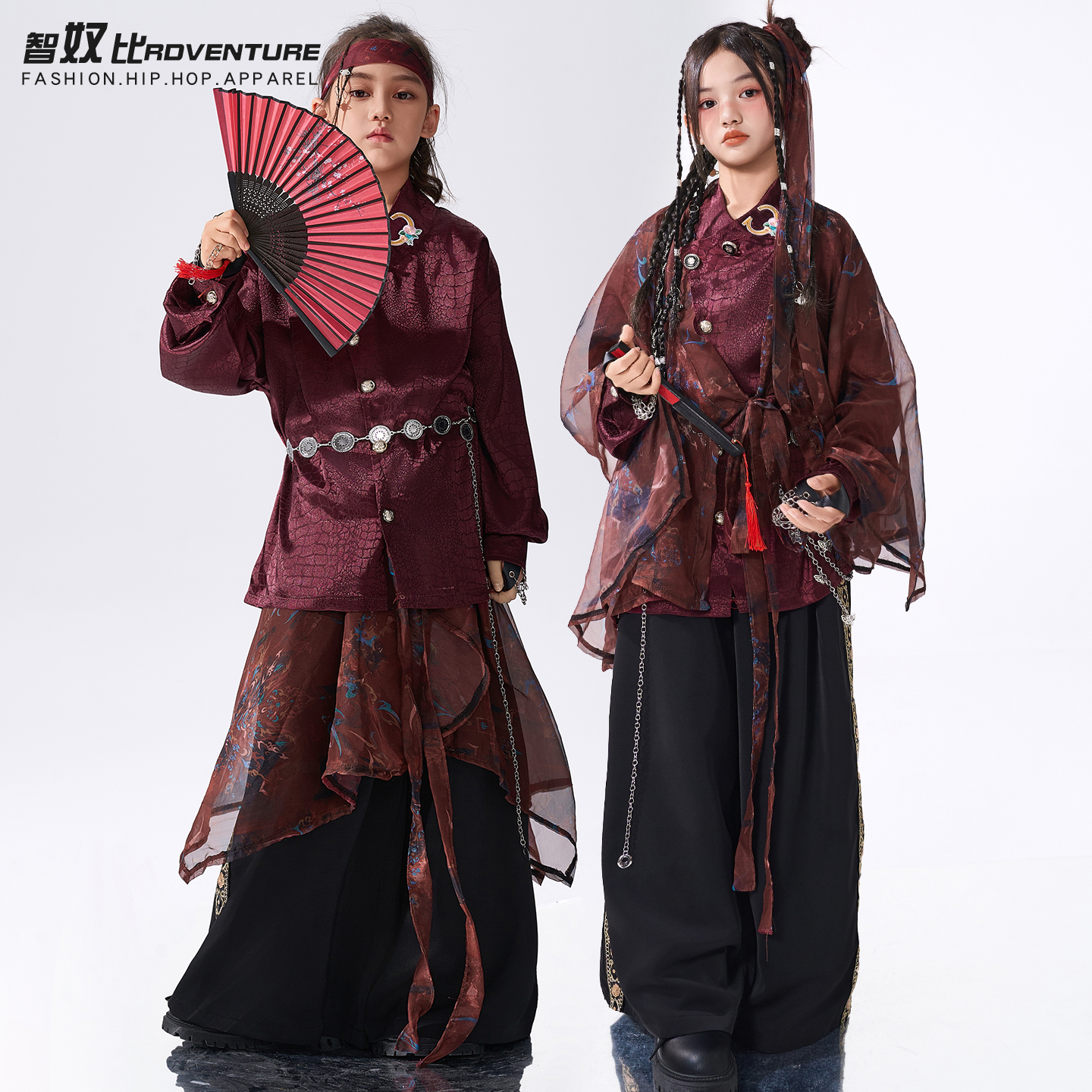 街舞儿童潮服演出潮服男童汉服