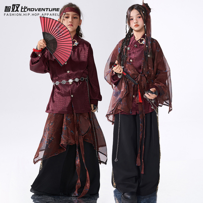 街舞儿童潮服演出潮服男童汉服