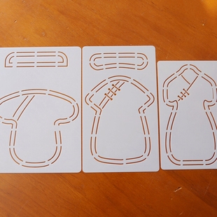 晗颖手工轻松拓图刺子绣模板旗袍钥匙包 模板3种图案