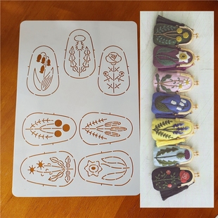 通口愉美子刺绣模板diy拓图模型05口金书