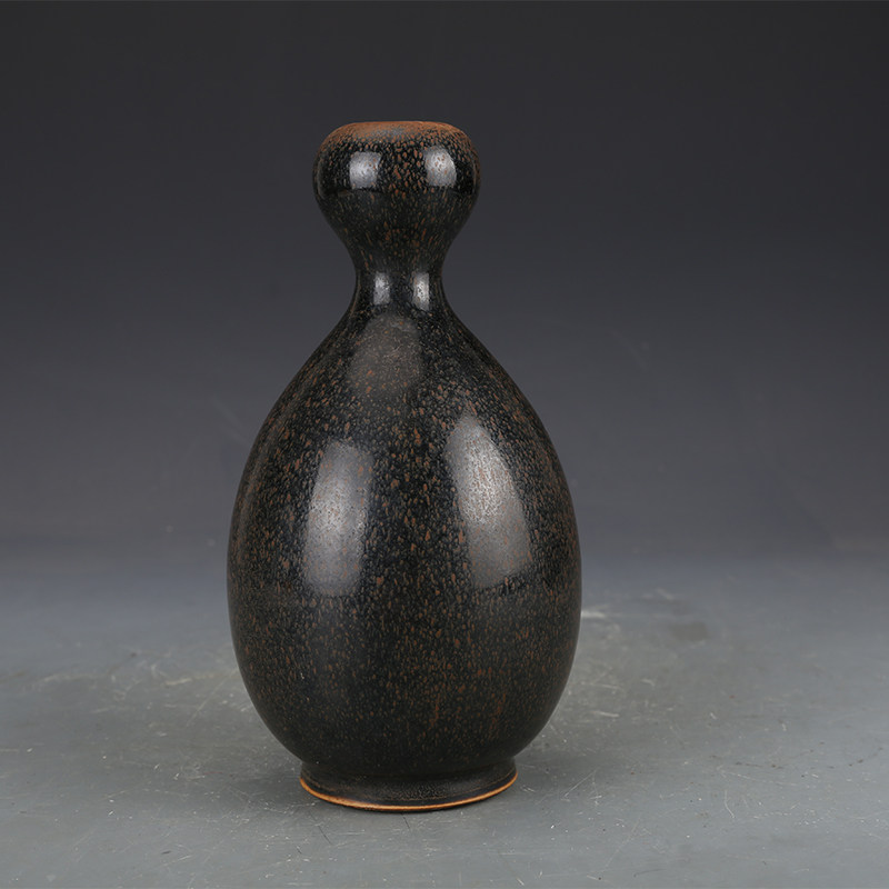 宋瓷收藏宋代磁州窑系介休窑蒜头瓶仿古瓷器古董古玩收藏花瓶