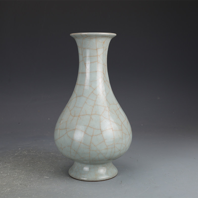 宋瓷官窑青釉福桶瓶花瓶仿古瓷器古董古玩老货五大名窑收藏品