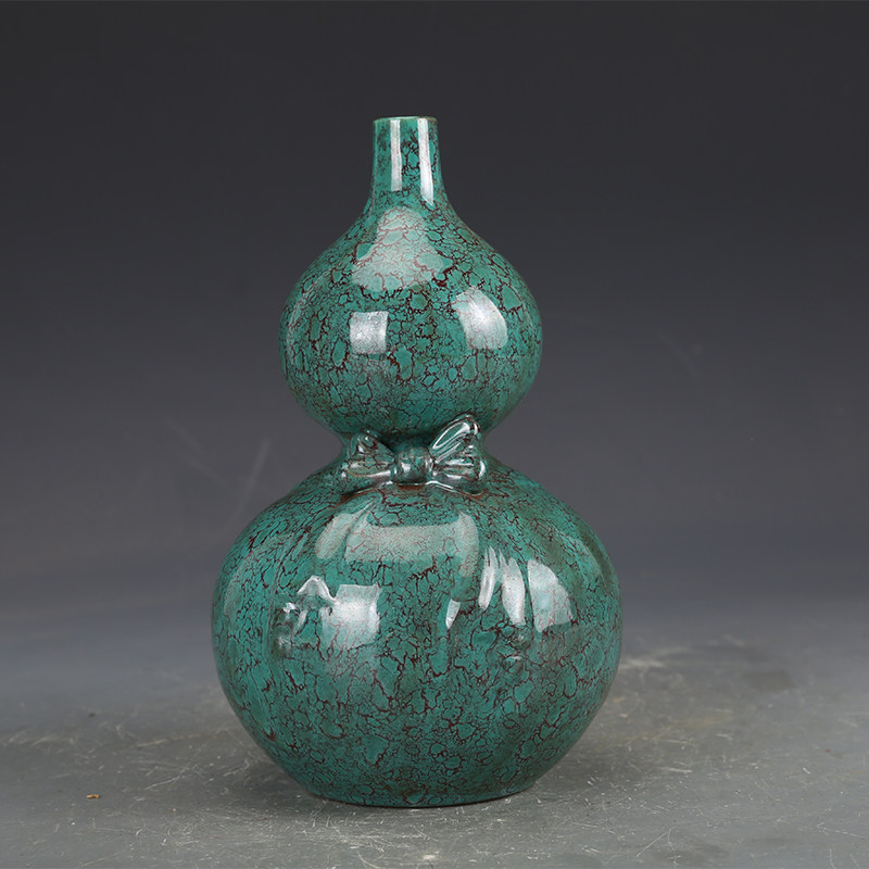 清雍正瓷器炉钧釉葫芦瓶仿古瓷器古董古玩明清老瓷器收藏