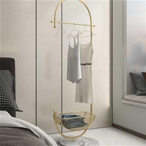 轻奢挂衣架落地卧室家用网红衣服架简易衣帽架客厅衣架收纳置物架