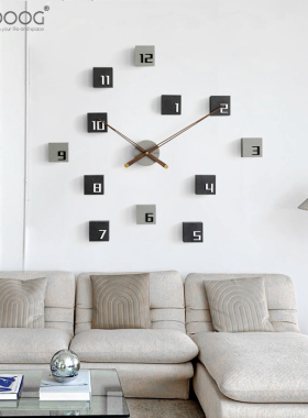 EMITDOOG北欧钟表客厅时钟挂墙面装饰背景墙玄饰品轻奢个性创意风