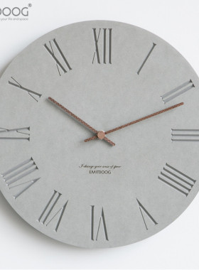 EMITDOOG现代简约北欧钟表 挂钟客厅创意时钟家用超静音卧室挂表