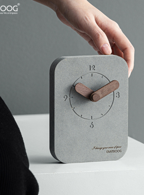 EMITDOOG现代美式简约座钟台钟桌上摆钟学生卧室静音创意床头挂钟