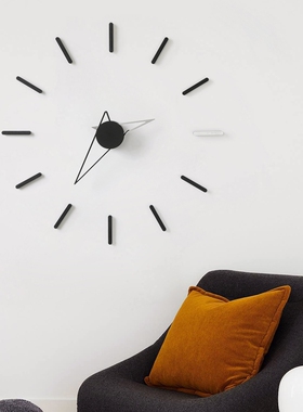沙发背景墙装饰钟表挂钟客厅家用时尚北欧轻奢时钟挂墙创意现代风
