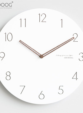 EMITDOOG钟表挂钟客厅创意现代简约北欧时钟挂墙家用卧室静音挂表