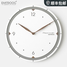 EMITDOOG罗马数字挂钟客厅复古欧式家用钟饰ins风餐厅个性时钟表