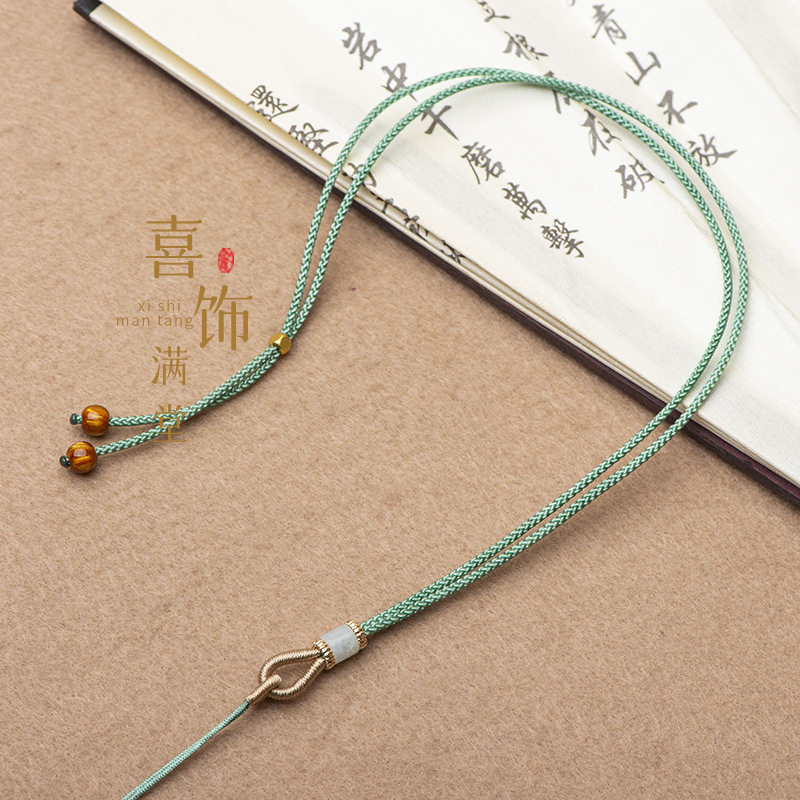 1.5mm细款手工编织玉筒珠吊坠绳翡翠蜜蜡和田玉玉坠男女款项链绳,饰品/流行首饰/时尚饰品新,绳,淘宝优惠券,粉丝福利购,淘宝优惠卷