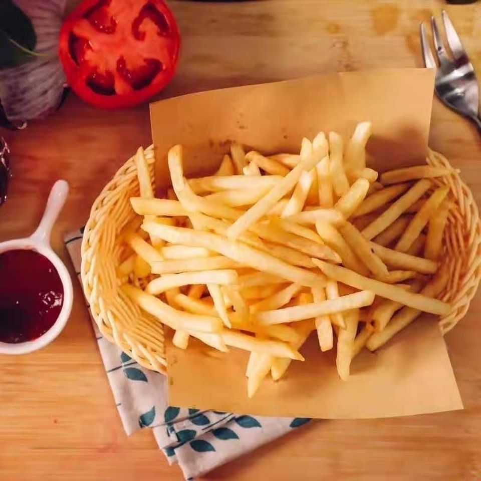 雪川红宝石1/4裹粉细薯条2kg1袋家庭装油炸小吃冷冻半成品