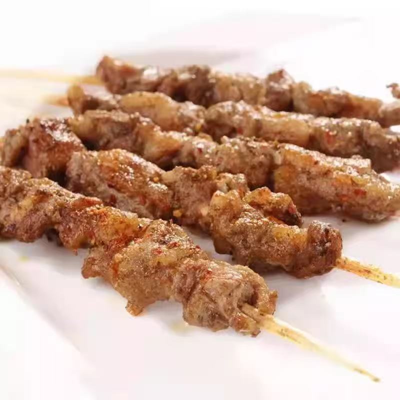 立信100克土耳其大串25串4袋鸭肉串景区商用烤肉串油炸烧烤美食节图片