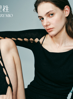 里性 LIVARY MIO 拾光 低领微透绵羊毛打底针织衫不对称袖口设计