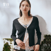 LIVARY MIO 浮生carefree蕾丝打底衫 里性 性感微透真丝针织衫 上衣