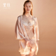 里性 性感蕾丝真丝睡袍复古晨袍拼接撞色家居服 宣言 LIVARY MIO