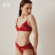 里性 真丝内衣女性感本命年红色无钢圈文胸 宝气福禄 LIVARY MIO