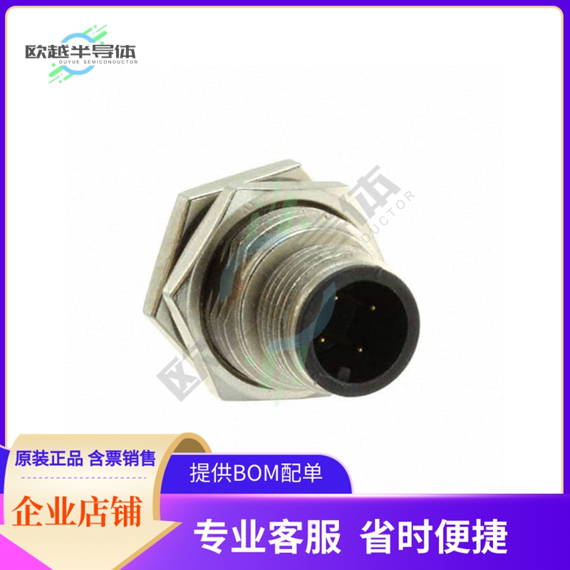 M12A-04PMMS-SF8001【CONN PLUG MALE 4P GOLD SLDR CUP】