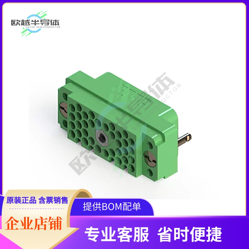 516-038-000-102【CONN HSG RACK & PANEL 38POS GRN】