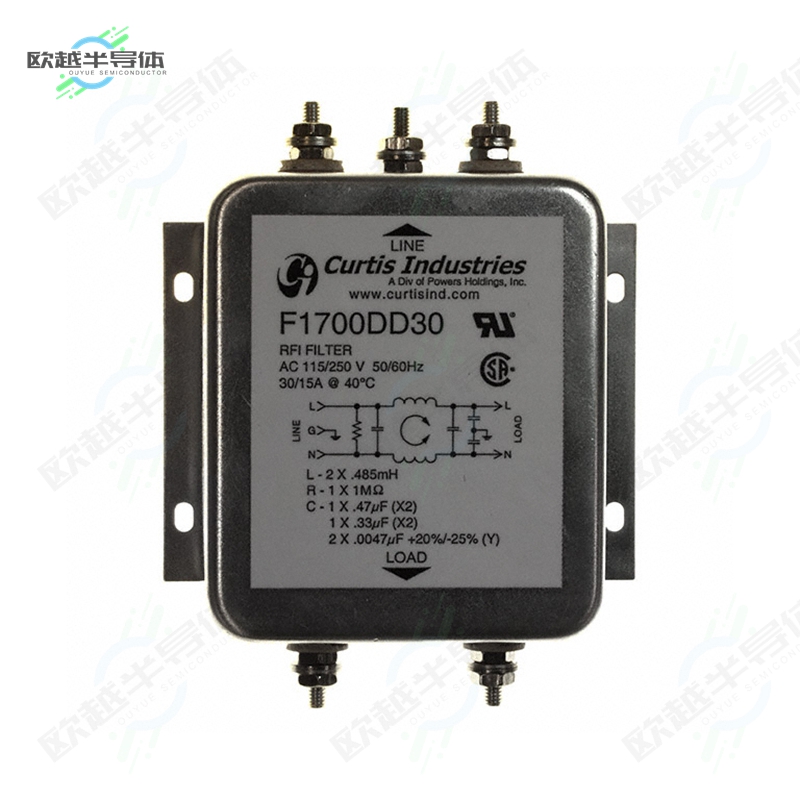 F1700DD30[滤波器LINE FILTER 250VAC 30A CHASS MNT]