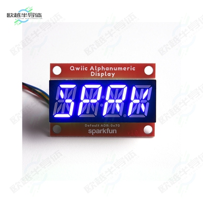 COM-16917[开发板QWIIC ALPHANUMERIC DISPLAY BLUE】