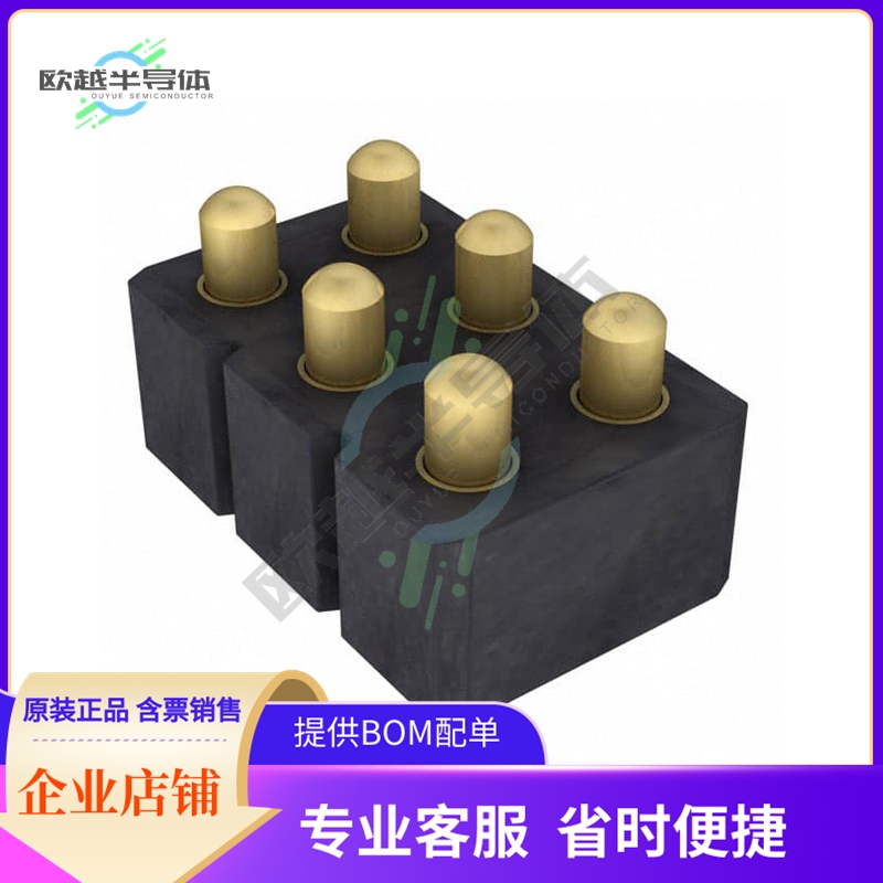 813-SS-006-30-005101【CONN SPRING PISTON 6POS SMD】