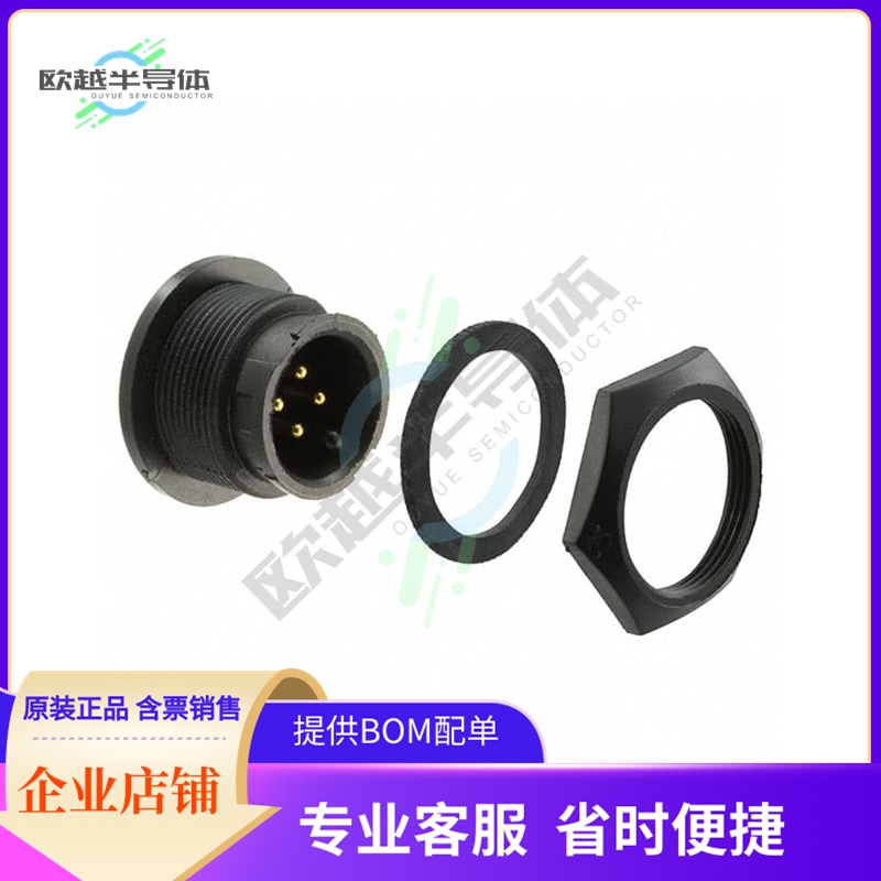 4182-4PG-3ES【CONN RCPT MALE 4P GOLD SLDR CUP】