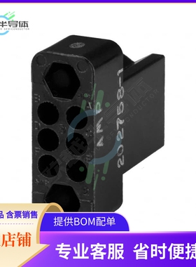 202758-1【CONN 6POS BLACK PNL MNT】