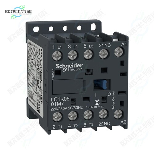 LC1K0601M7[继电器3P CONT 6A AC3 2.2KW 1NC 220VAC]