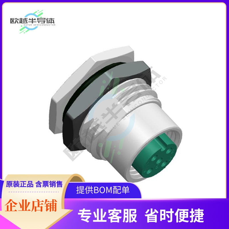 M12A-04PFFS-SF8002【CONN RCPT FMALE 4P GOLD SLDR CUP】