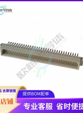 650951-5【CONN DIN PLUG 96POS PCB RA GOLD】