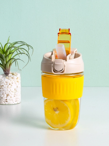 Высококачественная пластиковая портативная летняя трубочка со стаканом для школьников, в корейском стиле, защита при падении