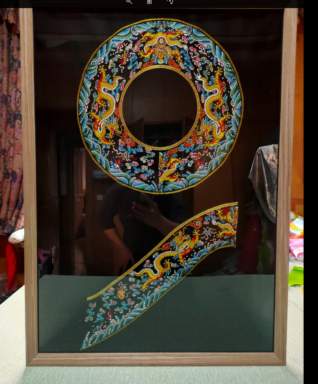 领襟/马蹄袖/装裱画/龙袍/吉服/清代官服/刺绣装饰画/官服补子/清