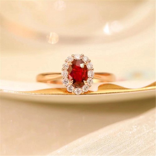 调大幅18K金鸽血红宝石戒指