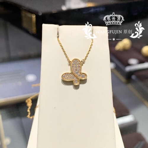 19716无敌蝴蝶项链满钻