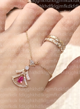 【七夕限.定】小裙.子项纯银镀黄玫瑰金女锁骨链情人节礼物四叶草