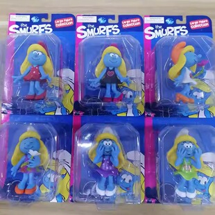 The Smurfs电影蓝精灵周边手办模型蓝妹妹人偶动漫周边摆件