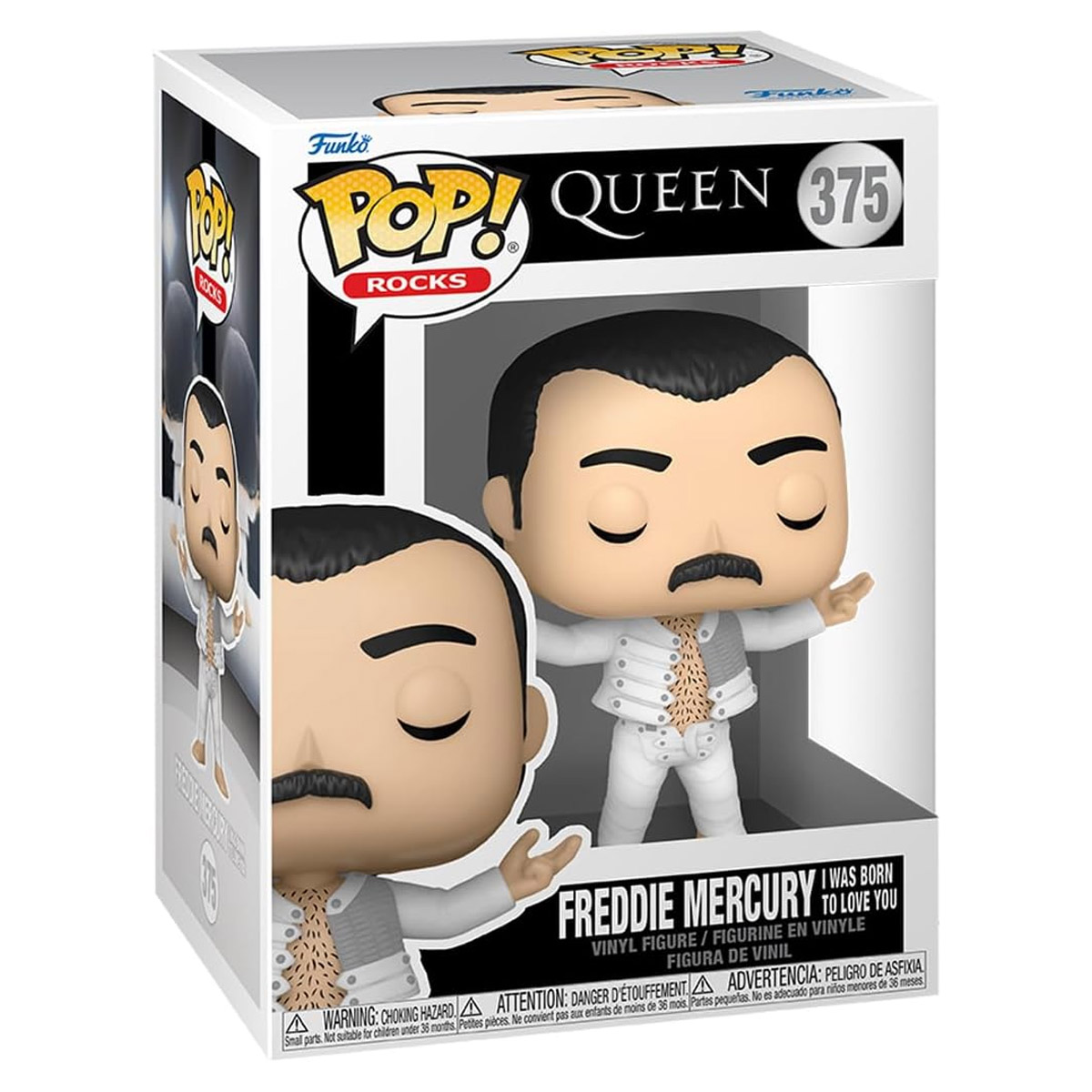 FUNKO POP Rocks：Queen 摇滚皇后乐队F.弗雷迪.摩克瑞摆件手办