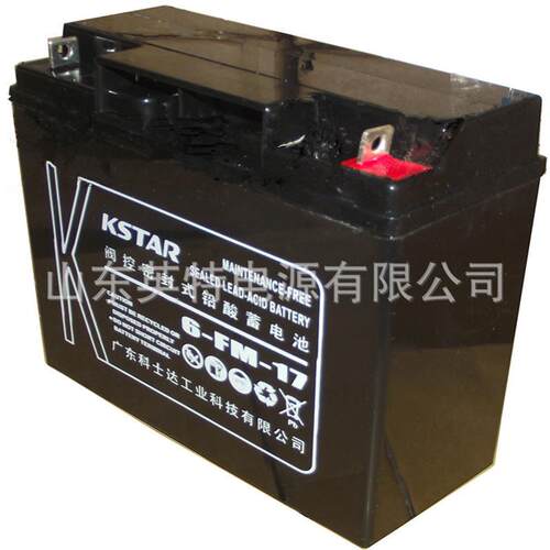 销售KSTAR蓄电池12V17AH 6-FM-17铅酸免维护蓄电池应急蓄电池