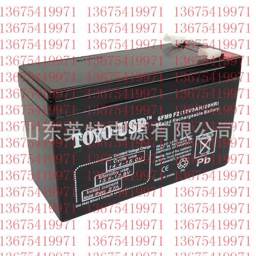 东洋蓄电池12V9AH 6FM9 F2免维护蓄电池TOYO-USP阀控式蓄电池