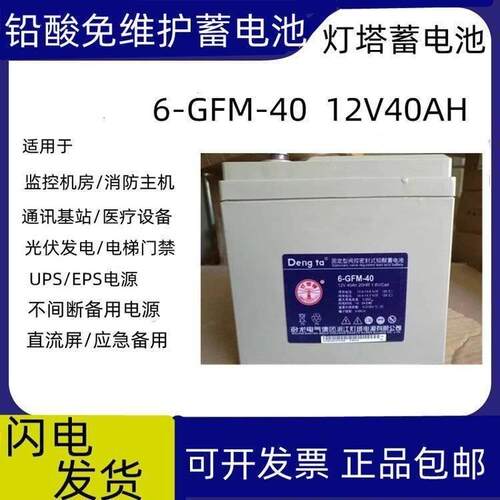 灯塔蓄电池6-GFM-40U 固定型密闭式12V40AH直流屏 UPS EPS备用