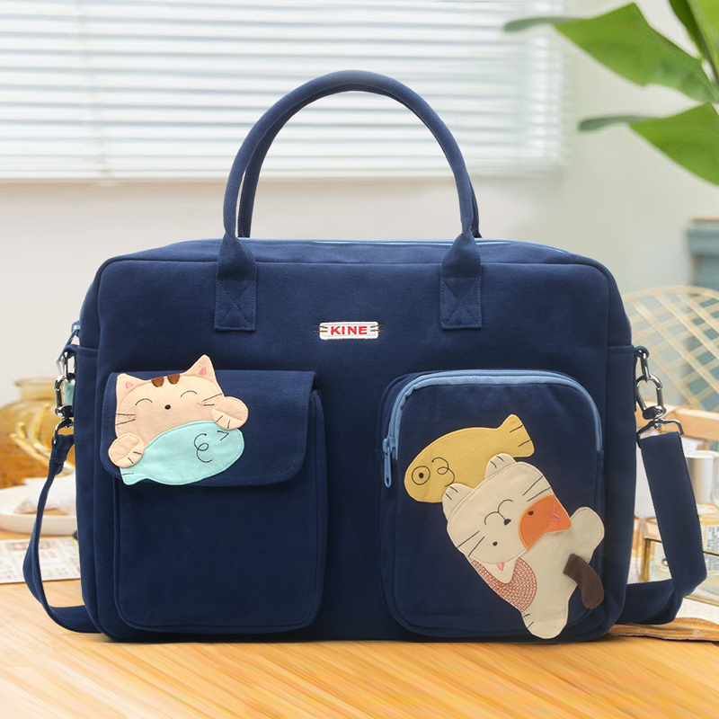 日本设计kine猫可爱纯棉布艺卡通